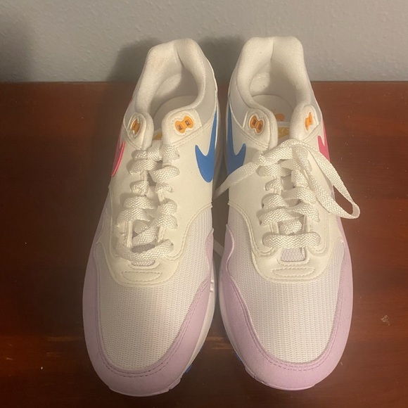 Nike White and Blue Athletic Shoes Air Max 1 Nike women sz 11 fits men size 9.5 - Picture 4 of 7